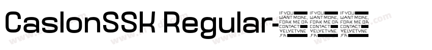 CaslonSSK Regular字体转换
